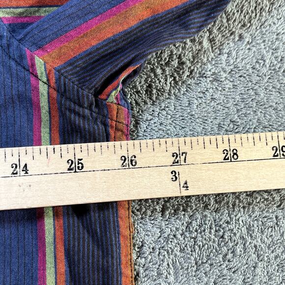 Willie Esco Shirt Mens XL Multicolor Striped Button Up Western Cowboy Casual - Picture 9 of 9